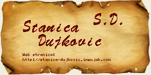 Stanica Dujković vizit kartica
